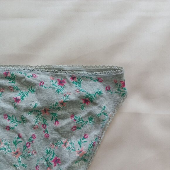 NWT CHARTER CLUB Panty SIZE XLARGE Gray Floral 100% Cotton - Picture 9 of 9